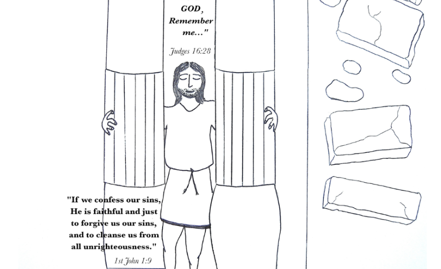 Bible Lesson Preschooler Samson Coloring Page